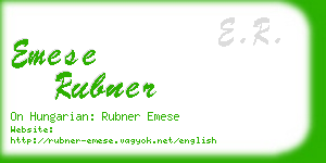emese rubner business card